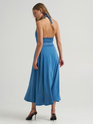 Women's Lee&reg; x Marilyn Monroe Chambray Halter Dress in Glacier Wash