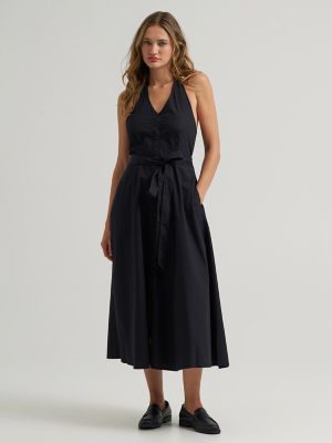 Women's Lee&reg; x Marilyn Monroe Poplin Halter Dress in Black Beauty
