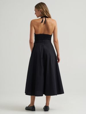 Women's Lee&reg; x Marilyn Monroe Poplin Halter Dress in Black Beauty