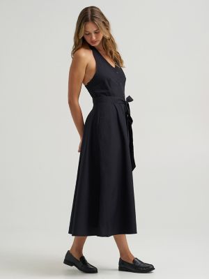 Women's Lee&reg; x Marilyn Monroe Poplin Halter Dress in Black Beauty
