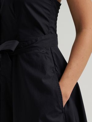 Women's Lee&reg; x Marilyn Monroe Poplin Halter Dress in Black Beauty