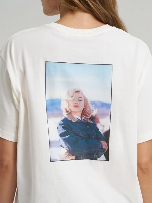 Women's Lee&reg; x Marilyn Monroe Girlfriend Tee in Star White