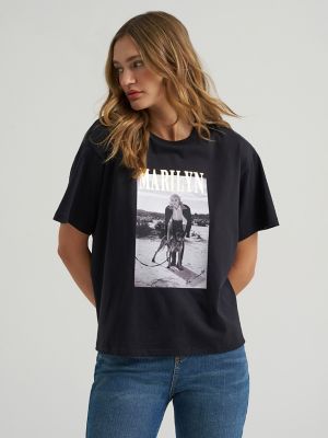 Women's Lee&reg; x Marilyn Monroe Girlfriend Tee in Black Beauty