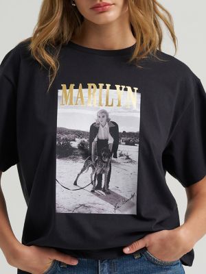 Women's Lee&reg; x Marilyn Monroe Girlfriend Tee in Black Beauty