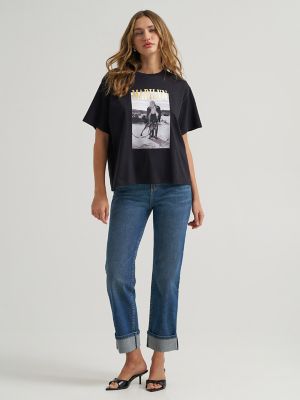 Women's Lee&reg; x Marilyn Monroe Girlfriend Tee in Black Beauty