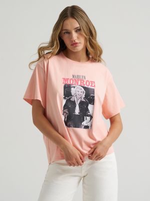 Women's Lee&reg; x Marilyn Monroe Girlfriend Tee in Peach Bud