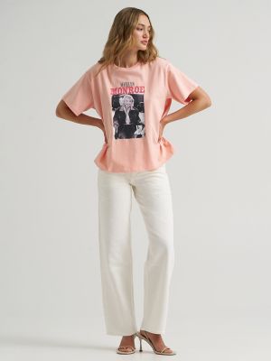 Women's Lee&reg; x Marilyn Monroe Girlfriend Tee in Peach Bud