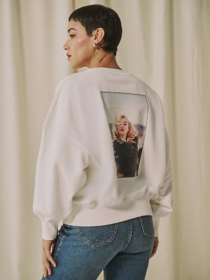 Women's Lee&reg; x Marilyn Monroe Crew Sweatshirt in Star White