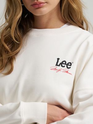Women's Lee&reg; x Marilyn Monroe Crew Sweatshirt in Star White