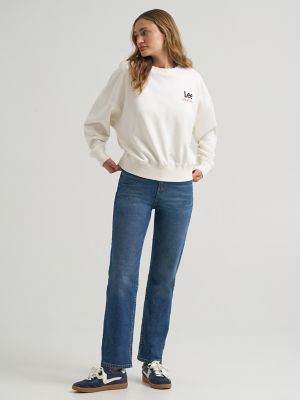 Women's Lee&reg; x Marilyn Monroe Crew Sweatshirt in Star White