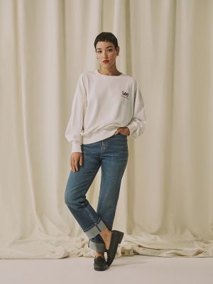 Women's Lee&reg; x Marilyn Monroe Crew Sweatshirt in Star White