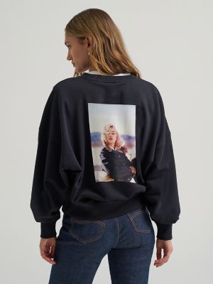 Women's Lee&reg; x Marilyn Monroe Crew Sweatshirt in Black Beauty