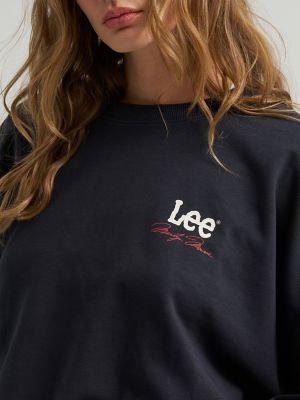 Women's Lee&reg; x Marilyn Monroe Crew Sweatshirt in Black Beauty