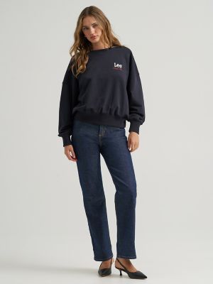 Women's Lee&reg; x Marilyn Monroe Crew Sweatshirt in Black Beauty