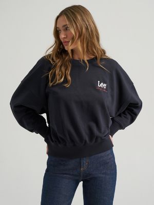 Women's Lee&reg; x Marilyn Monroe Crew Sweatshirt in Black Beauty