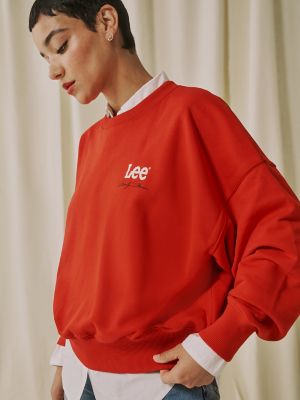 Women's Lee&reg; x Marilyn Monroe Crew Sweatshirt in High Risk Red