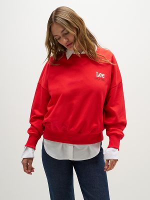 Women's Lee&reg; x Marilyn Monroe Crew Sweatshirt in High Risk Red