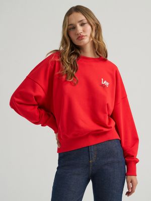 Women's Lee&reg; x Marilyn Monroe Crew Sweatshirt in High Risk Red