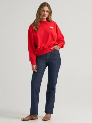 Women's Lee&reg; x Marilyn Monroe Crew Sweatshirt in High Risk Red