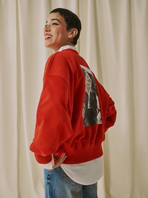 Women's Lee&reg; x Marilyn Monroe Crew Sweatshirt in High Risk Red