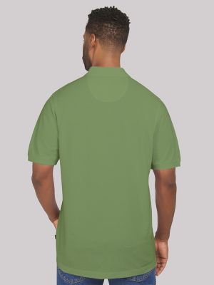 Mens Solid Performance Polo Shirt:Agave Green:M alternative view