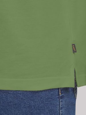 Mens Solid Performance Polo Shirt:Agave Green:M alternative view 3