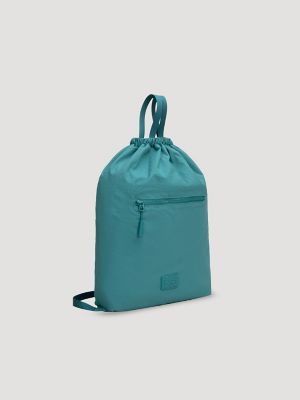 Womens Lightweight Drawstring Backpack:Turquoise:One Size alternative view