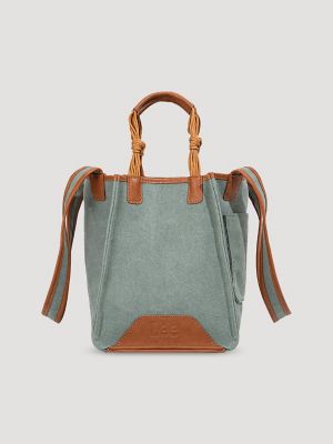 Womens Canvas Tote Bag:Light Green:One Size alternative view