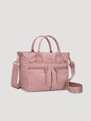 Womens Multi Pocket Small Tote Bag:Pink:One Size alternative view