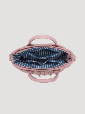 Womens Multi Pocket Small Tote Bag:Pink:One Size alternative view 3