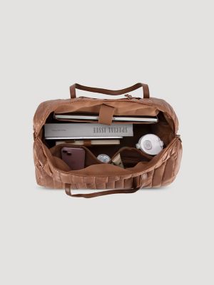 Women's Quilted Puffer Duffle Bag