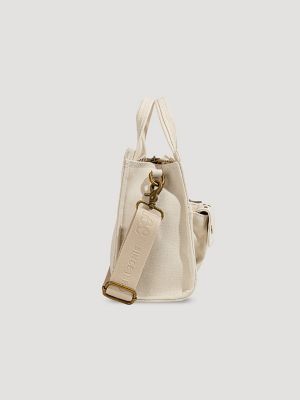 Women's Canvas Cargo Pocket Tote Bag