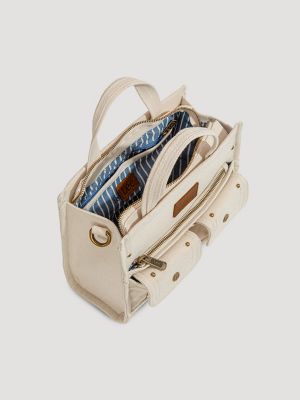 Women's Canvas Cargo Pocket Tote Bag