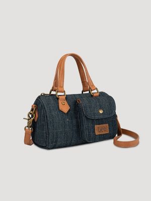 Womens Denim Barrel Bag:DenimBlue:One Size alternative view 2