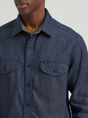 Men's Lee 101 70s Denim Overshirt in Dry alternative view 3