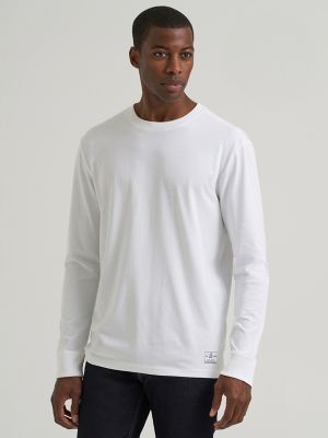 Men's Lee 101&trade; Relaxed Long Sleeve Tee in Bright White