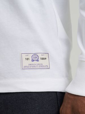 Men's Lee 101&trade; Relaxed Long Sleeve Tee in Bright White