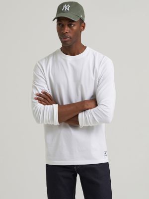 Men's Lee 101&trade; Relaxed Long Sleeve Tee in Bright White