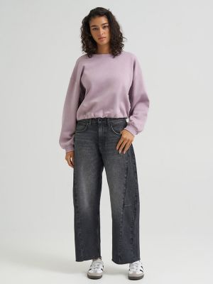 Women's Balloon Sleeve Sweatshirt in Nirvana