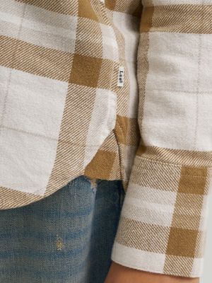 Women's Classic Button Down Shirt in DK Khaki