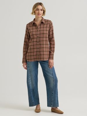 Women's Classic Button Down Shirt in Glazed Ginger