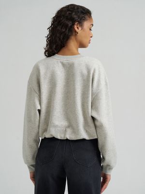 Women's Balloon Sleeve Sweatshirt in Grey Heather
