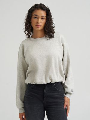 Women's Balloon Sleeve Sweatshirt in Grey Heather