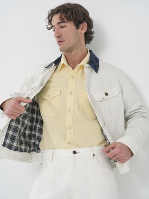 Mens Lee x JCrew Storm Rider Denim Jacket:Vintage White:L alternative view