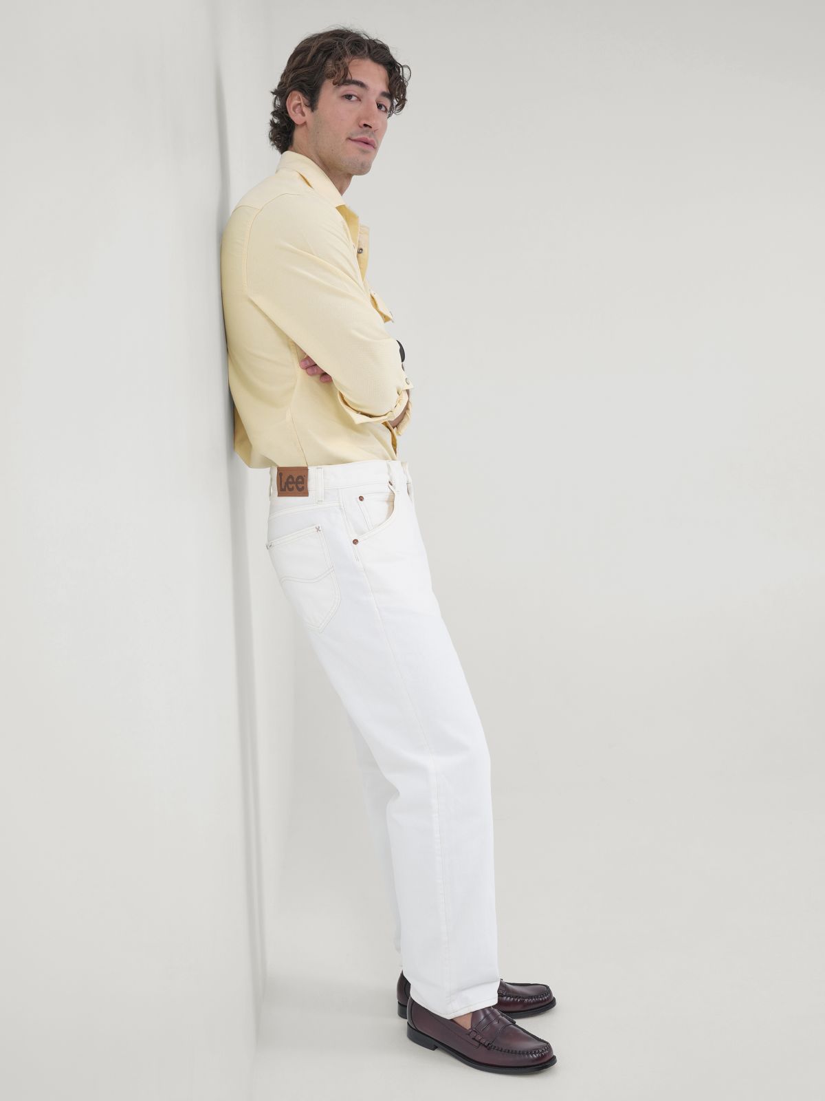 Lee Lee Japanese Denim Straight Jean (vintage white) — product image