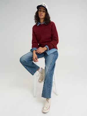 Women's Wool Blend Solid Sweater