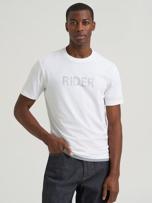 Men's Lee 101&trade; Rider Graphic Tee in Bright White