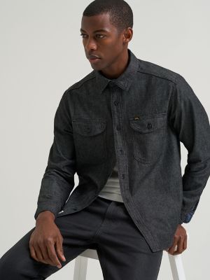 Men's Lee 101 70s Denim Overshirt in Dry - thumbnail 9