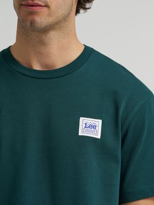 Men's Relaxed Fit Patch Logo Tee in Ponderosa Pine