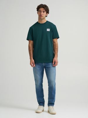 Men's Relaxed Fit Patch Logo Tee in Ponderosa Pine